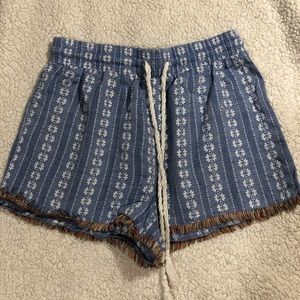 Floral Stripped Shorts